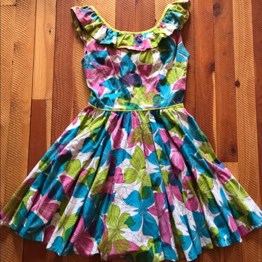 Women’s vintage butterfly handmade dress